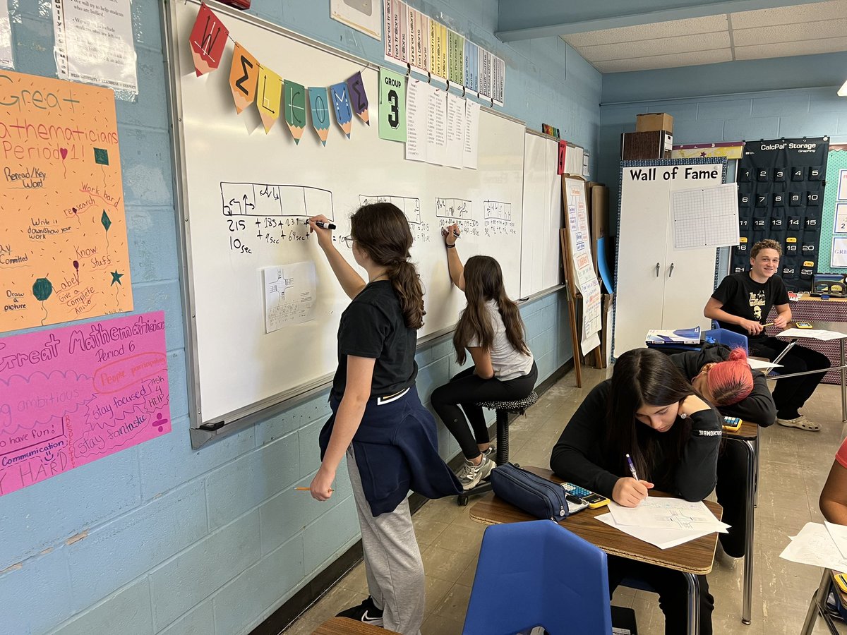cmsBurascano's tweet photo. 8th graders working hard to solve traffic engineering problems! #engineersteachingalgebra @ColoniaMiddle @MrsDavisonNau @cms_mmac https://t.co/ih2s3nhGyy