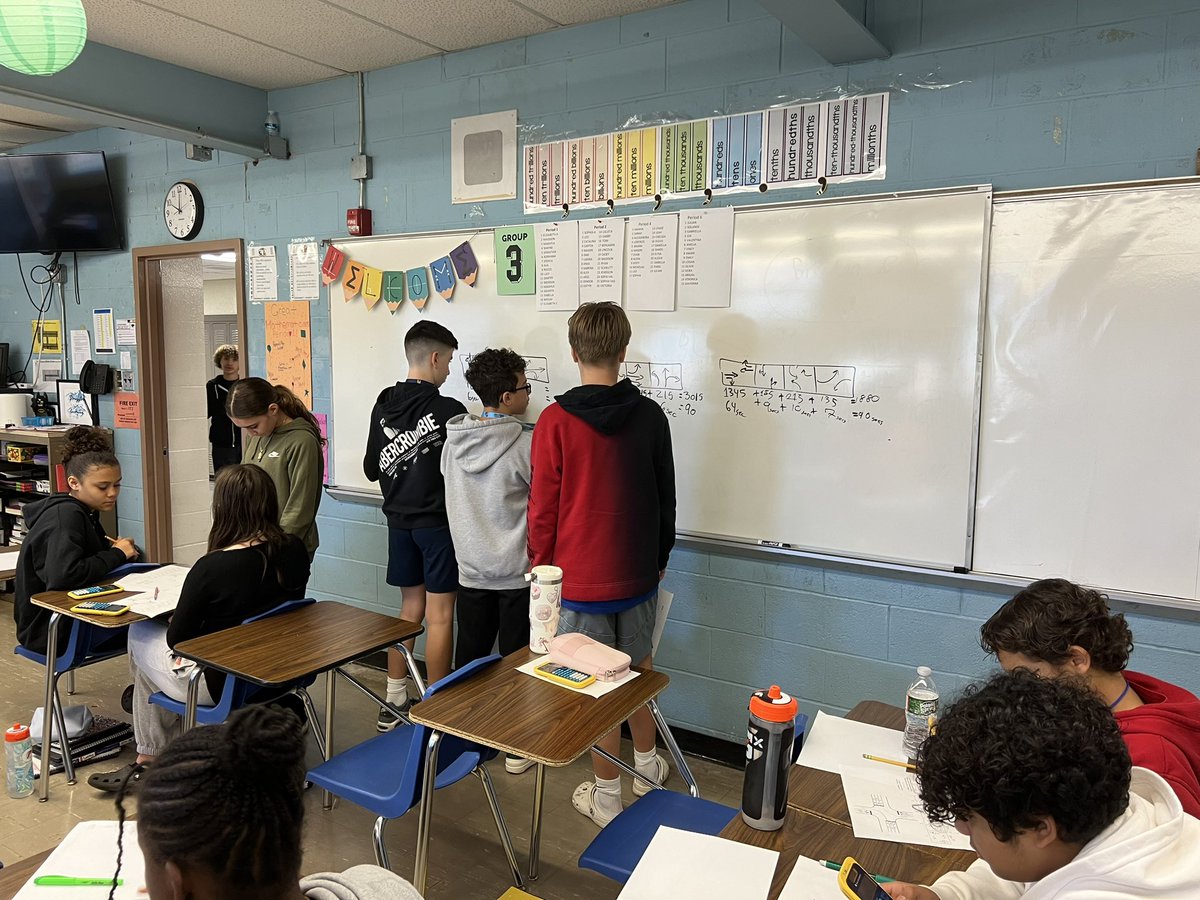 cmsBurascano's tweet photo. 8th graders working hard to solve traffic engineering problems! #engineersteachingalgebra @ColoniaMiddle @MrsDavisonNau @cms_mmac https://t.co/ih2s3nhGyy