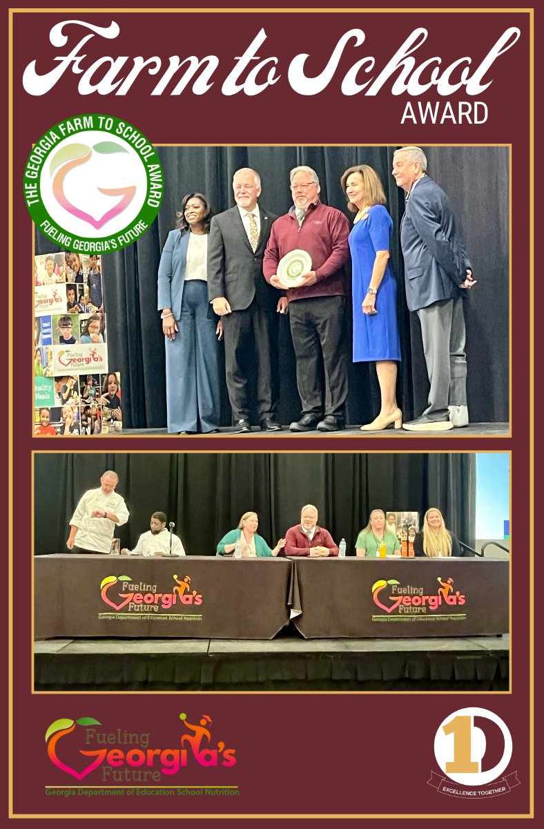 Our DCS Nutrition Department is a recipient of the Farm to School award . The award was presented to DCS during the <a href="/GaDOENutrition/">Georgia School Nutrition Program</a> Conference &amp; recognizes the use of locally sourced/GA grown food products in our school meals.
