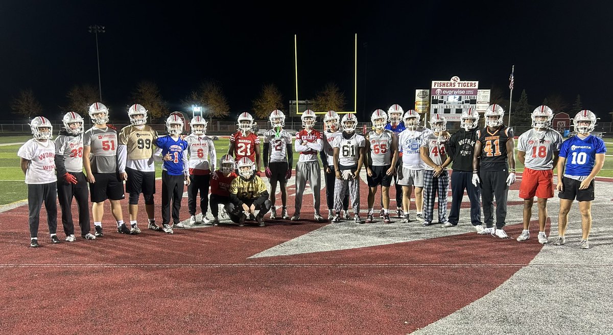 Fishers Tigers Football (@fballtiger) on Twitter photo Seniors repping their youth league jerseys at morning practice. I spy some <a href="/MudsockFootball/">Mudsock Youth Football</a> and <a href="/FHSEKnights/">Mudsock Knights</a> alumni! Seniors repping their youth league jerseys at morning practice. I spy some <a href="/MudsockFootball/">Mudsock Youth Football</a> and <a href="/FHSEKnights/">Mudsock Knights</a> alumni!