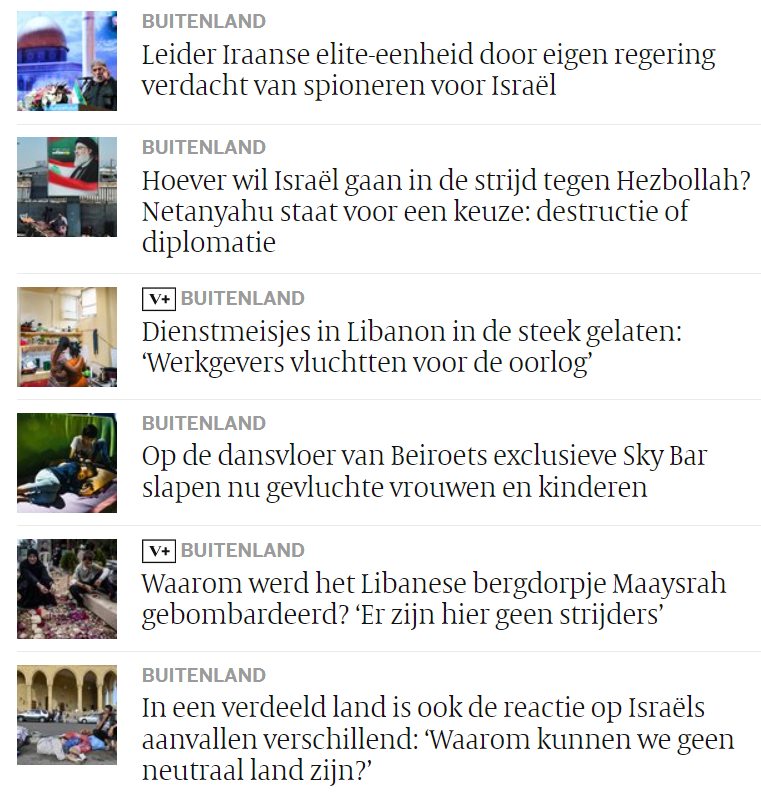 Repelsteeltje21's tweet photo. Pfff... even de laatste titels van @jjholtland👇 gescreenshot.
Zoek, zoek het begrip voor Israël.🔍
Ergens ligt dat naaldje misschien wel in de hooiberg van anti-Israëlbias.
Heel misschien. https://t.co/c64uvOoegq