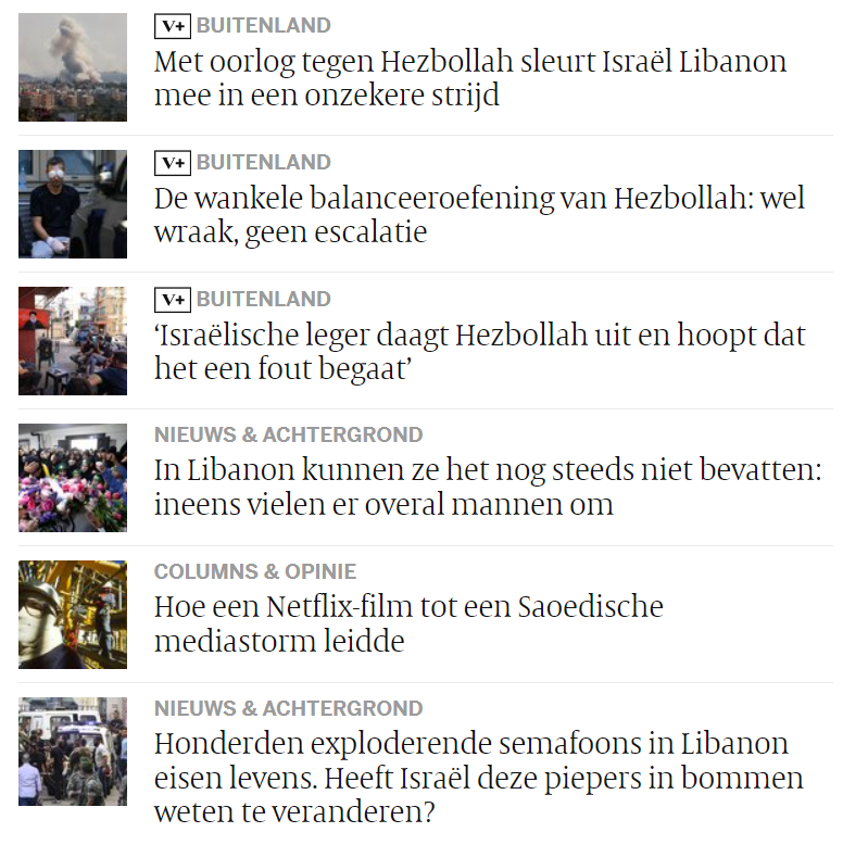 Repelsteeltje21's tweet photo. Pfff... even de laatste titels van @jjholtland👇 gescreenshot.
Zoek, zoek het begrip voor Israël.🔍
Ergens ligt dat naaldje misschien wel in de hooiberg van anti-Israëlbias.
Heel misschien. https://t.co/c64uvOoegq