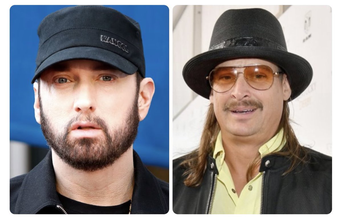 AZ_Brittney's tweet image. Eminem is a hero, Kid Rock is a zero! 

Who agrees? 🖐️