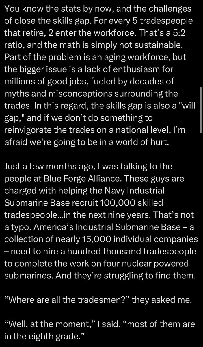 ryleebellman's tweet photo. @BillyM2k we currently have 8 million unfilled job openings, but we do not have people with the skills to fill them https://t.co/XnZQqYNCzp