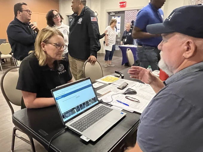 FEMA Administrator at FEMA disaster recovery center in Georgia