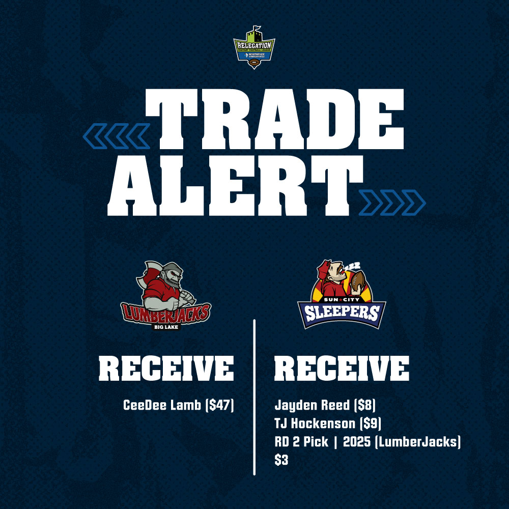 RelegationFFL's tweet photo. TRADE ALERT 🚨 https://t.co/wd05Dr7e81