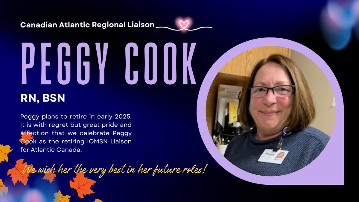 All the best Peggy Cook! #MSNurse

As an MS Nurse, Peggy provides education and support to people living with MS, including patients, families and caregivers.  She has provided exemplary care and attention to her patients over the years.