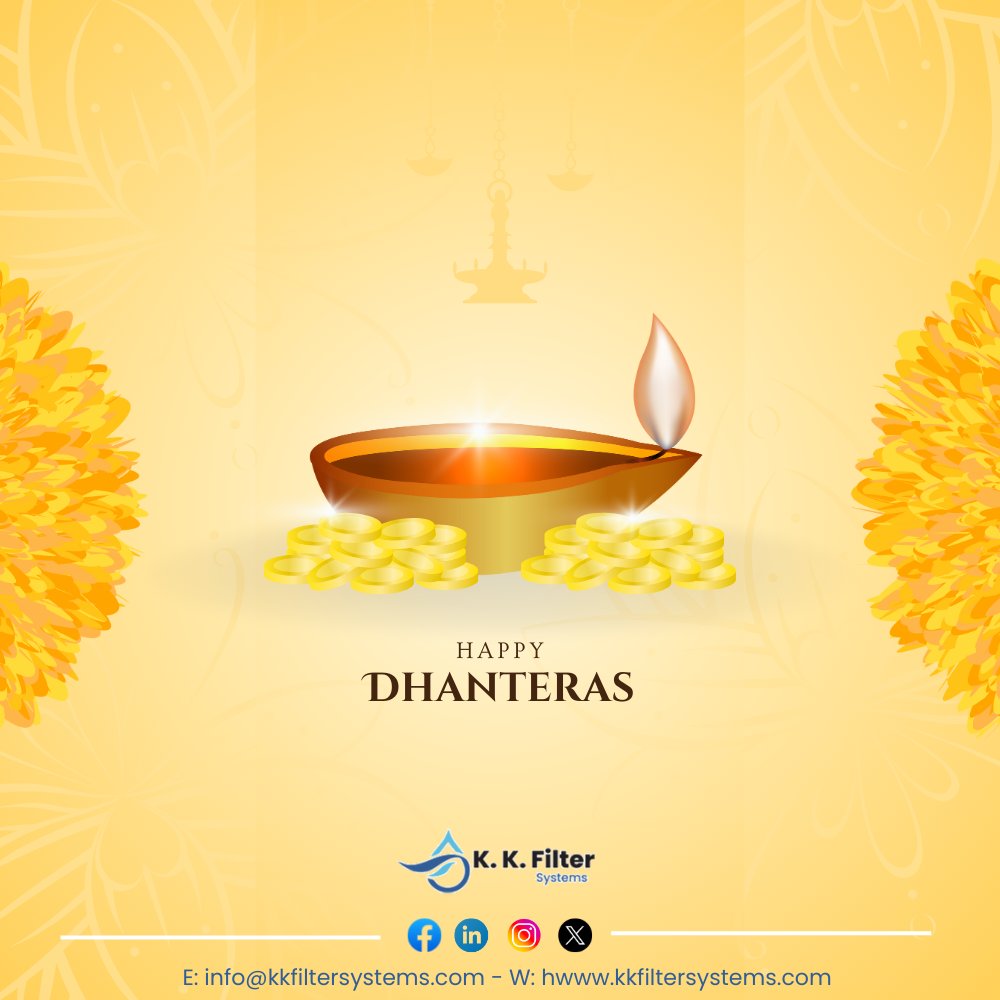 KKFilterSystems's tweet image. Happy Dhanteras! 🪔✨ May this auspicious occasion bring you wealth, health, and prosperity. Enjoy the celebrations!

#Dhanteras #HappyDhanteras #Dhanteras2024