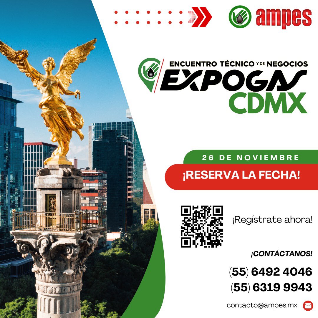 GlobalEnergyMEX's tweet photo. #SAVETHEDATE | ¿Quieres conocer las últimas tendencias para estaciones de servicio? ¡#Expogas CDMX 2024 es tu evento!
Actualízate en #normatividad, descubre nuevos productos y servicios, y conecta con los líderes de la industria. ¡Regístrate ahora! @AmpesMx https://t.co/qS5Y8b4ADO