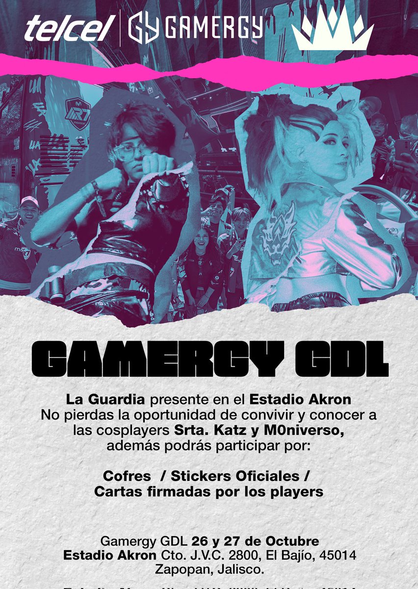 Lyon La Guardia (@lyonlaguardia) on Twitter photo Nos vemos todos en <a href="/GAMERGY_Mx/">Telcel GAMERGY México 🇲🇽</a> Guadalajara !
Tenemos prints stickers y más del equipo Rey de Latam <a href="/Rainbow7lol/">RAINBOW7 EQUIPO NO TAN CHICO</a>
#ComunidadesRiotLatam #LLA #EIP Nos vemos todos en <a href="/GAMERGY_Mx/">Telcel GAMERGY México 🇲🇽</a> Guadalajara !
Tenemos prints stickers y más del equipo Rey de Latam <a href="/Rainbow7lol/">RAINBOW7 EQUIPO NO TAN CHICO</a>
#ComunidadesRiotLatam #LLA #EIP