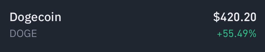 neo_the_dev's tweet photo. If you’ve made some profit from Doge, it’s got to be 420 https://t.co/VyjnicIcD0