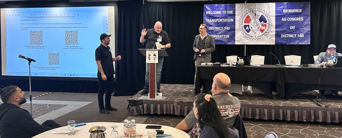 140District's tweet photo. Transportation District 140 2024 Annual Convention, Winnipeg - Winner of the 50/50 Raffle and donation to Guide Dogs of America - Vincent Constantineau LL1751 #IAM #DL140Con2024 #union #canada #labour #GuideDogsOfAmerica #TenderLovingCanines https://t.co/XYJEQQTZPj