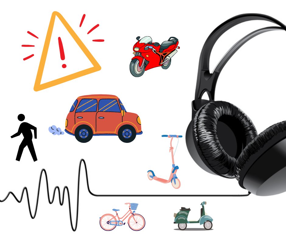 PilotosXSV's tweet photo. Sea cual sea el vehículo que conduzcas (🚗🛵🏍️🚲🛴),  está prohibido el uso de auriculares conectados a receptores o reproductores de sonido. Los 🎧 nos distraen del tráfico y aislan de las señales acústicas. Por tal motivo, los peatones también deben evitarlos. 

#PilotosXSV https://t.co/ctPKu7bFAq