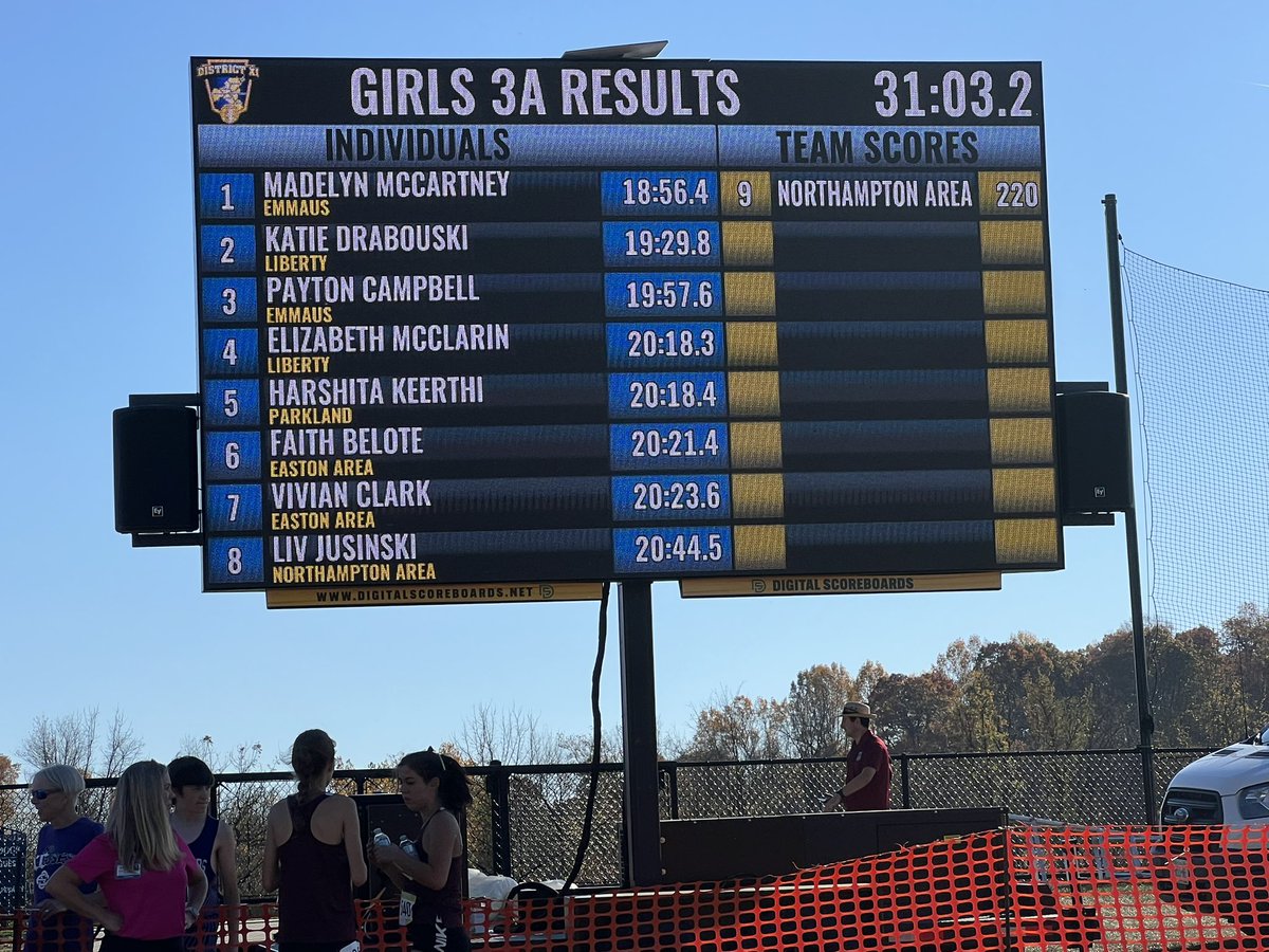D11Sports's tweet photo. CHAMPIONSHIP WEDNESDAY: 

Here is an interview with your @PIAADistrictXI 3A Girls Cross Country Champion Madelyn McCartney of @_EHSAthletics. @EmmausXCTF @SLUHNSportsMed https://t.co/Xs7yjw6tma