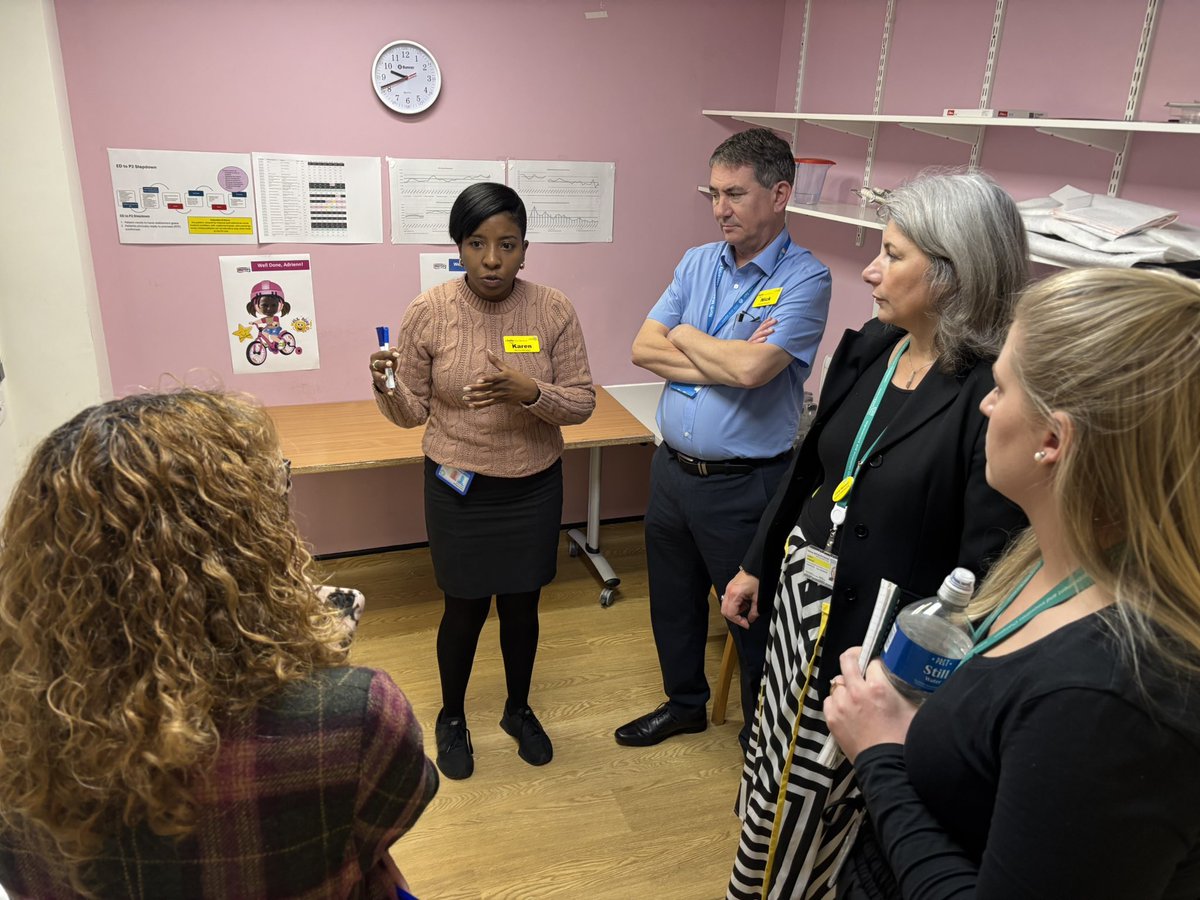 Hillary Mitchell MSN, RN, NEA-BC (@hillmitch2022) on Twitter photo Such a pleasure to host <a href="/DawnsTomorrow/">Dawn Butler</a>, <a href="/CarlyRenaud1/">Carly Renaud π</a> and Katelyn from <a href="/TorbaySDevonNHS/">Torbay and South Devon NHS Foundation Trust</a> in #gemba at @NorthMidNHS! Experiencing and learning together about #ExecStandardWork and all things <a href="/NM_Improvement/">NMUH Patient First Team</a>!
#PatientFirstManagementSystem
#ExecHuddle
#PersonalA3
#TieredHuddles Such a pleasure to host <a href="/DawnsTomorrow/">Dawn Butler</a>, <a href="/CarlyRenaud1/">Carly Renaud π</a> and Katelyn from <a href="/TorbaySDevonNHS/">Torbay and South Devon NHS Foundation Trust</a> in #gemba at @NorthMidNHS! Experiencing and learning together about #ExecStandardWork and all things <a href="/NM_Improvement/">NMUH Patient First Team</a>!
#PatientFirstManagementSystem
#ExecHuddle
#PersonalA3
#TieredHuddles