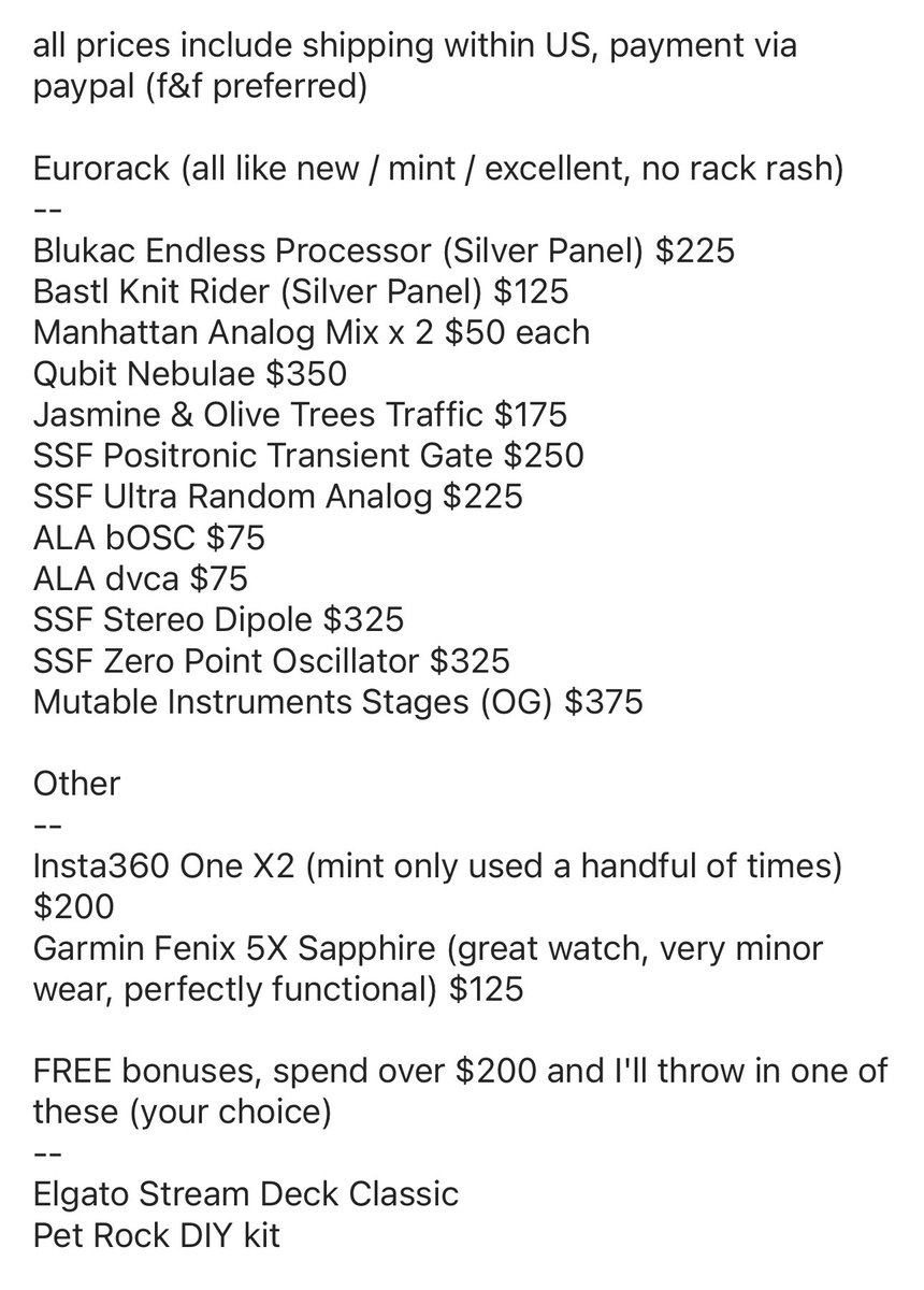 gear sale – dm if interested ✌️😋