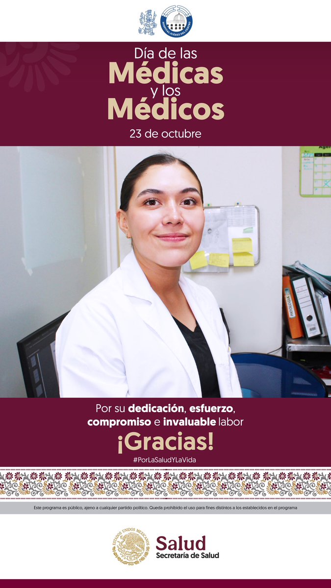 HJCentro's tweet photo. 23 de octubre I Día de las #Médicas y los #Médicos 👩🏻‍⚕️👨🏻‍⚕️🩺

Hoy celebramos a todas las médicas y médicos, quienes dedican su vida a cuidar de nuestra salud.

¡Gracias por su vocación y entrega! 👏🏼 🩺

#PorLaSaludYLaVida
@fans destacados https://t.co/2Tv5sm2Wr6