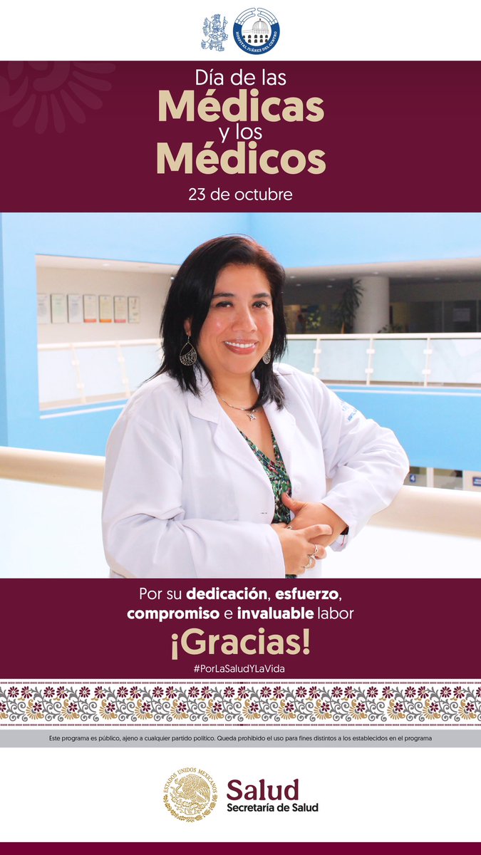 HJCentro's tweet photo. 23 de octubre I Día de las #Médicas y los #Médicos 👩🏻‍⚕️👨🏻‍⚕️🩺

Hoy celebramos a todas las médicas y médicos, quienes dedican su vida a cuidar de nuestra salud.

¡Gracias por su vocación y entrega! 👏🏼 🩺

#PorLaSaludYLaVida
@fans destacados https://t.co/2Tv5sm2Wr6