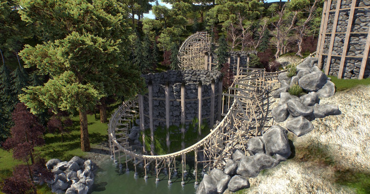 Timmmvs's tweet photo. Wooden Dive Coaster! @nolimitscoaster https://t.co/KbMG6aE6Ze