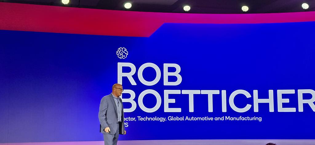 <a href="/Qualcomm/">Qualcomm</a> <a href="/nakulduggal/">Nakul Duggal</a> <a href="/Snapdragon/">Snapdragon</a> <a href="/AnalystSoumen/">Soumen Mandal</a> <a href="/Inquisitiveme17/">Mohit Sharma</a> <a href="/MobilePeter/">Peter Richardson</a> <a href="/MercedesBenz/">Mercedes-Benz</a> <a href="/Li_Auto_/">Li Auto</a> <a href="/Google/">Google</a> <a href="/geffgen/">Gretchen Effgen</a> <a href="/donnymac/">Don McGuire</a> <a href="/cristianoamon/">Cristiano R. Amon</a> <a href="/CounterPointTR/">Counterpoint Research</a> <a href="/BradyWang10/">Brady Wang</a> <a href="/Snapdragon_IN/">Snapdragon India</a> <a href="/MercedesAMGF1/">Mercedes-AMG PETRONAS F1 Team</a> <a href="/TotoWolff_/">Toto Wolff</a> <a href="/GadgetFreak4U/">Ritesh Bendre</a> <a href="/EpicGames/">Epic Games Store</a> <a href="/UnrealEngine/">Unreal Engine</a> <a href="/Bill_Clifford/">Bill Clifford</a> <a href="/Rivian/">Rivian</a> <a href="/WassymBensaid/">Wassym Bensaid</a> <a href="/amazon/">Amazon</a> <a href="/anshuman_saxena/">Anshuman Saxena</a> <a href="/salesforce/">Salesforce</a> <a href="/tonkra89/">Tony Kratovil</a> <a href="/nuvia_inc/">Nuvia Inc.</a> <a href="/axios/">Axios</a> <a href="/inafried/">Ina Fried</a> <a href="/durga_malladi/">Durga Malladi</a> <a href="/MistralAI/">Mistral AI</a> <a href="/Toucas/">Marjorie Janiewicz</a> <a href="/IBMResearch/">IBM Research</a> <a href="/manojkhilnani/">Manoj Khilnani</a> <a href="/Vinesh_Kumar_S/">Vinesh Kumar</a> On stage now <a href="/awscloud/">Amazon Web Services</a> Dir of Tech for Auto Rob Boetticher announcing partnership with <a href="/Qualcomm/">Qualcomm</a> :

Combining the strengths of AWS Sagemaker and Qualcomm AI Hub to accelerate deployment of AI models from cloud to billions of edge points.

//This is a very important partnership