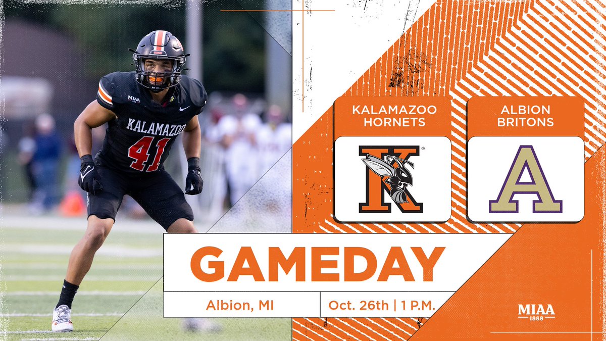 Kalamazoo College Athletics (@khornets) on Twitter photo The <a href="/KzooFootball/">Kalamazoo College Football</a> team travels to Albion on Saturday for a 1 p.m. kickoff. #GoHornets The <a href="/KzooFootball/">Kalamazoo College Football</a> team travels to Albion on Saturday for a 1 p.m. kickoff. #GoHornets