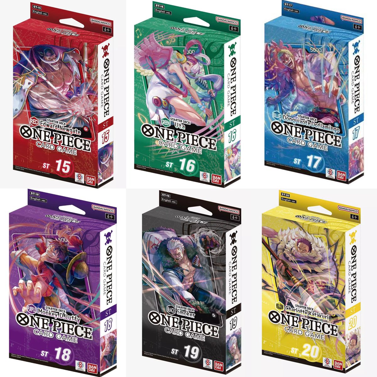 One Piece Card Game ST15-ST20 are available at @vRareStore.  https://t.co/ox1CeWaY7K Free shipping on TCG orders $150+. #OnePiece  #OnePieceCardGame #Ad