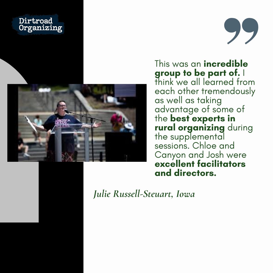 Sharing the words of some Dirtroad alums! Little rays of hope as we head towards election day.