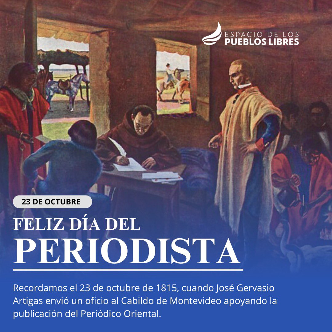 Feliz día a todos los periodistas y trabajadores de los medios de comunicación!

#diadelperiodista #cabildoabierto #artigas #PueblosLibres #cabildo #montevideo
