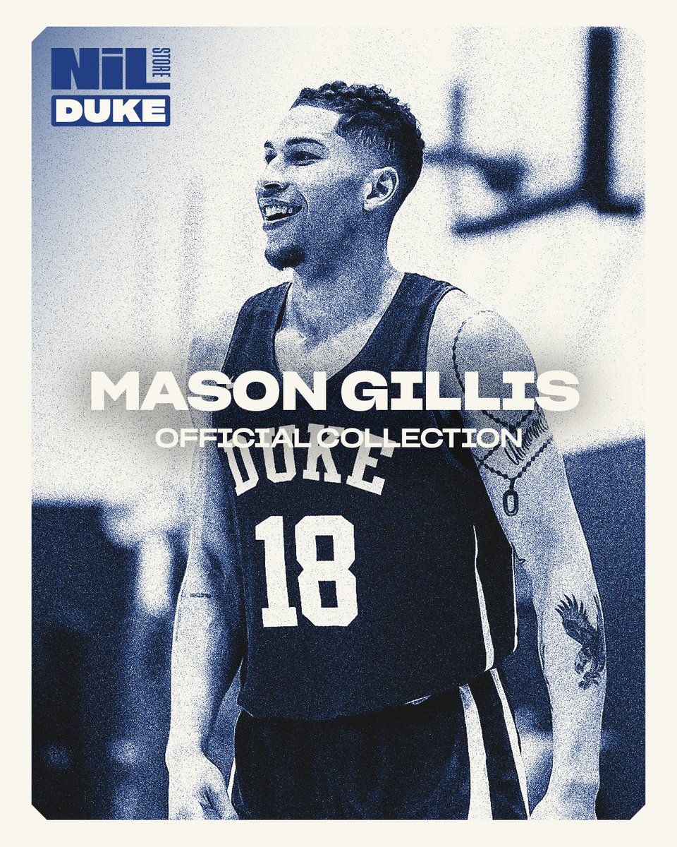 DukeNILStore's tweet photo. New on the store: @GillisMason! 

Shop his merch: https://t.co/qBVFusgNol https://t.co/ZyVTqegY2n