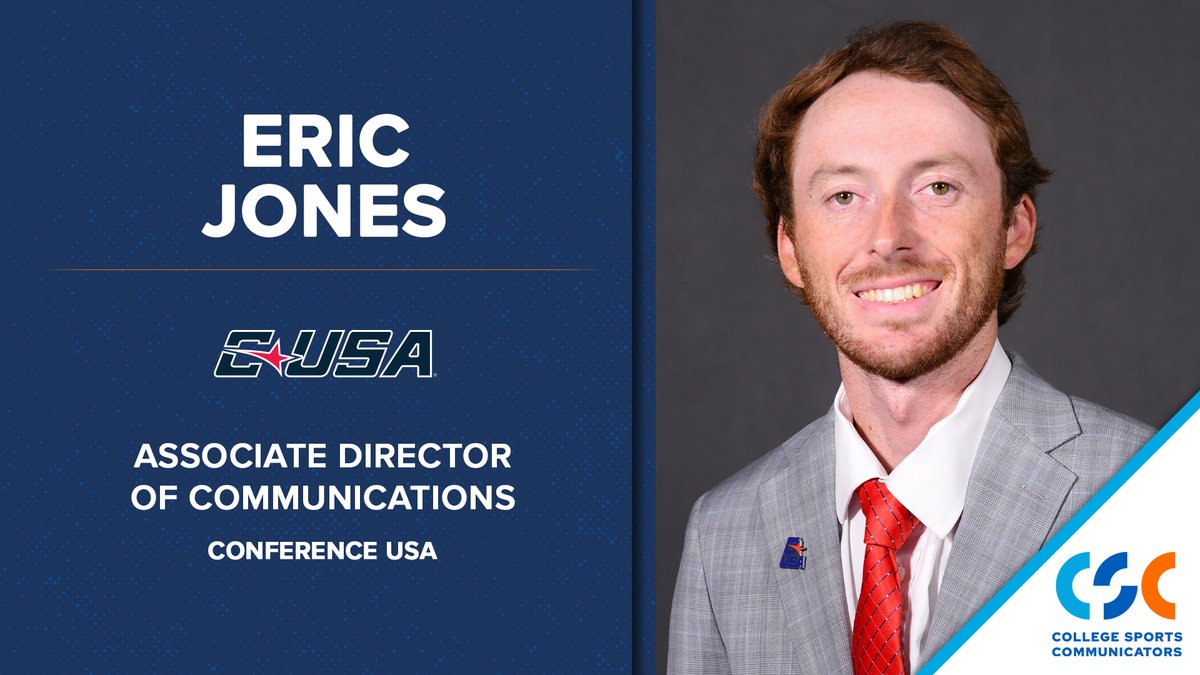 College Sports Communicators Jobs & Transactions (@csccareers) on Twitter photo <a href="/UNC_Bears/">UNC Athletics</a> <a href="/Jeff_Rebello/">Jeff Rebello</a> <a href="/UCLAAthletics/">UCLA Athletics</a> .<a href="/ESJ5_/">Eric Jones</a> ➡️ Associate Director of Communications
📍 <a href="/ConferenceUSA/">Conference USA</a> <a href="/UNC_Bears/">UNC Athletics</a> <a href="/Jeff_Rebello/">Jeff Rebello</a> <a href="/UCLAAthletics/">UCLA Athletics</a> .<a href="/ESJ5_/">Eric Jones</a> ➡️ Associate Director of Communications
📍 <a href="/ConferenceUSA/">Conference USA</a>