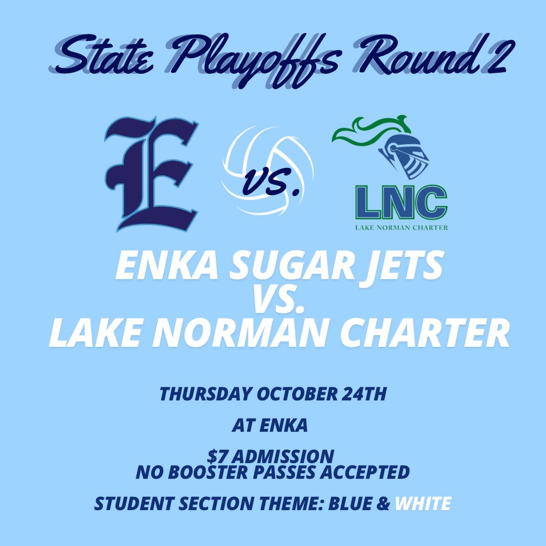 Enka Athletics NC (@enka_athletics) on Twitter photo Tomorrow @ 5:00 at Enka High School!
Make sure to wear your blue & white gear and be loud! ✈️🩵🏐
<a href="/Chris_Womack/">Chris Womack</a>
<a href="/EvanGerike/">Evan Gerike</a> Tomorrow @ 5:00 at Enka High School!
Make sure to wear your blue & white gear and be loud! ✈️🩵🏐
<a href="/Chris_Womack/">Chris Womack</a>
<a href="/EvanGerike/">Evan Gerike</a>