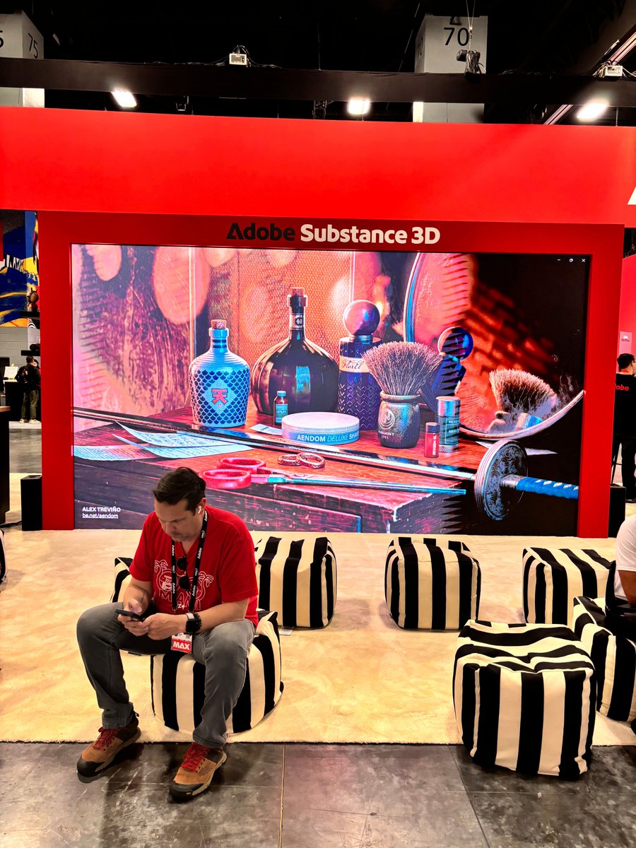 aendom's tweet photo. A  Close-up shot of the Barbershop project featured in #AdobeMAX Big thanks to the Design Team at @Behance https://t.co/1YaOJ3QQOn