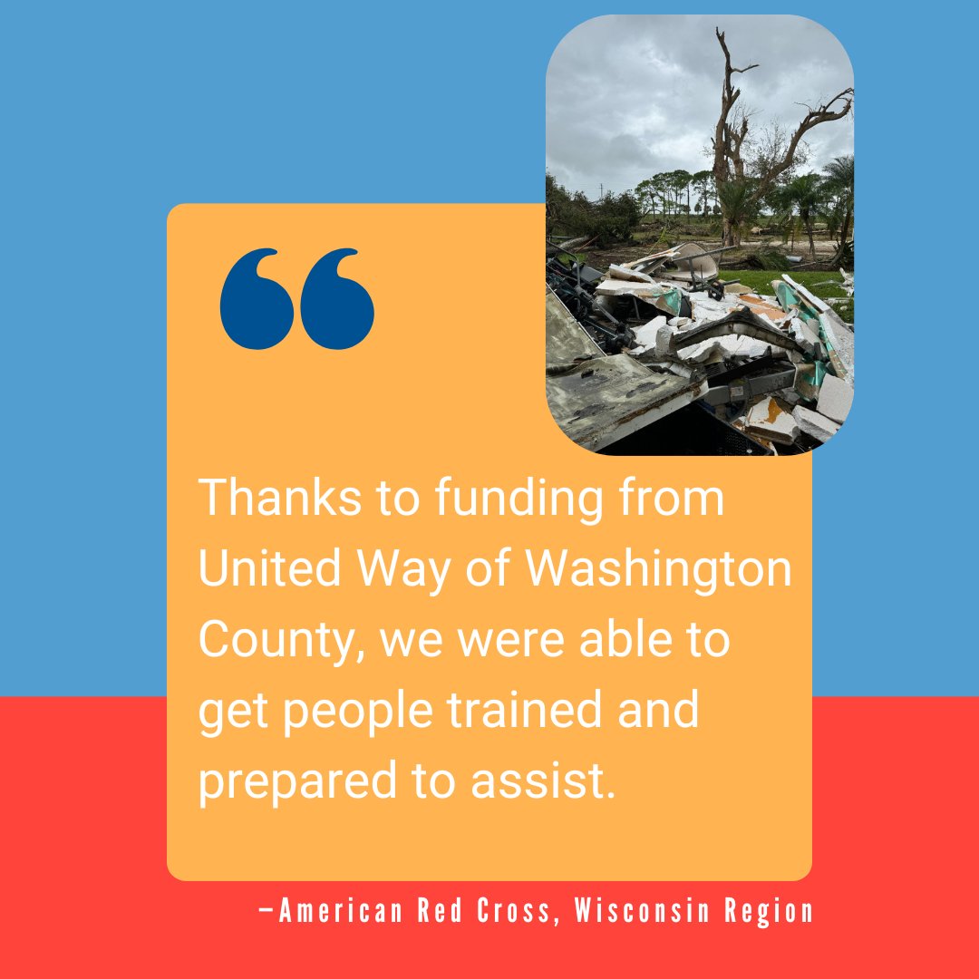 More than 90 local American Red Cross disaster services volunteers have been or are currently deployed in Florida, the Carolinas, Georgia and Tennessee to help the people of those states as they rebuild from recent Hurricanes Helene and Milton. #LiveUnited