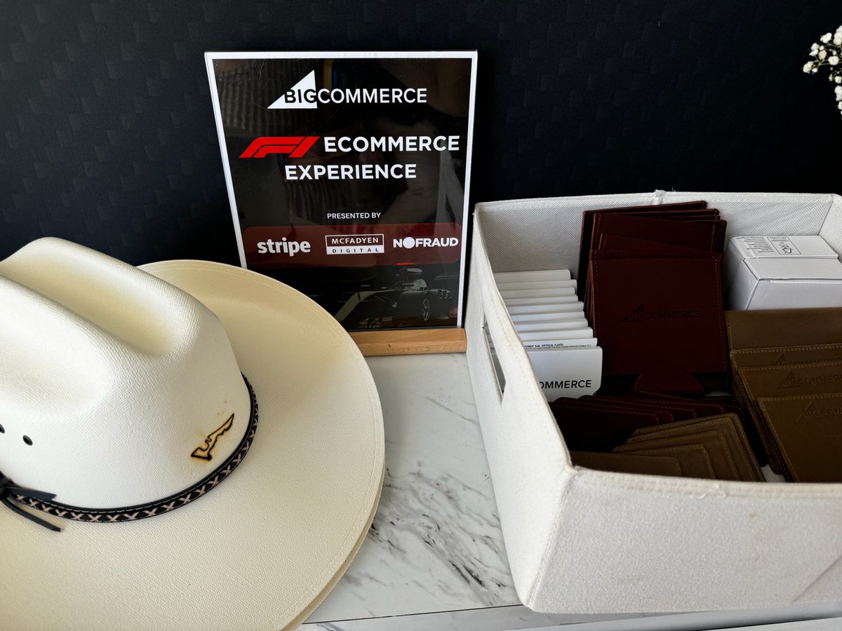 BigCommerce's tweet photo. If you heard #TravisHess at #BigSummit, you know we’re all about speed and agility — just like @F1🏎️. At @COTA, we celebrated a big win with #TeamFerrari and spent quality time with partners, agencies, and brands. #F1 #Teamwork https://t.co/L6nV166REK