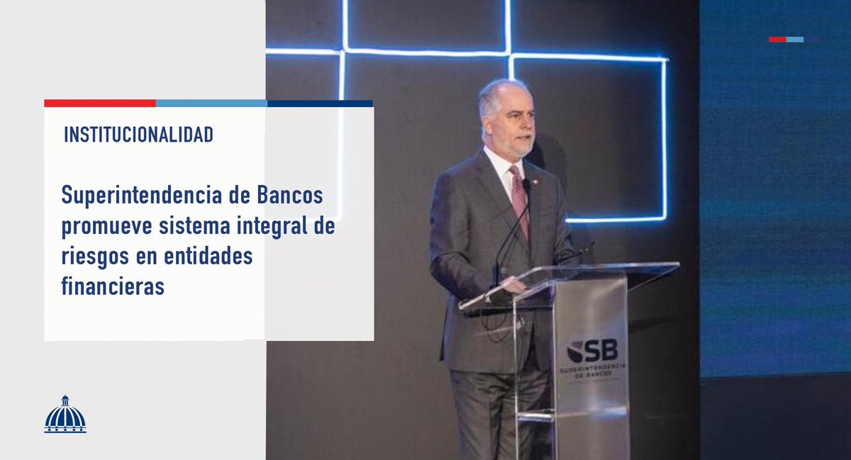 Comunicaciondo's tweet photo. El superintendente de Bancos, @SBFernandezW, destacó la importancia de que las entidades financieras adopten un sistema integral de gestión de riesgos que considere las diversas variables que puedan afectar su estabilidad y la del sector.
https://t.co/ccK22Jxr9d https://t.co/dOTCRaYK14