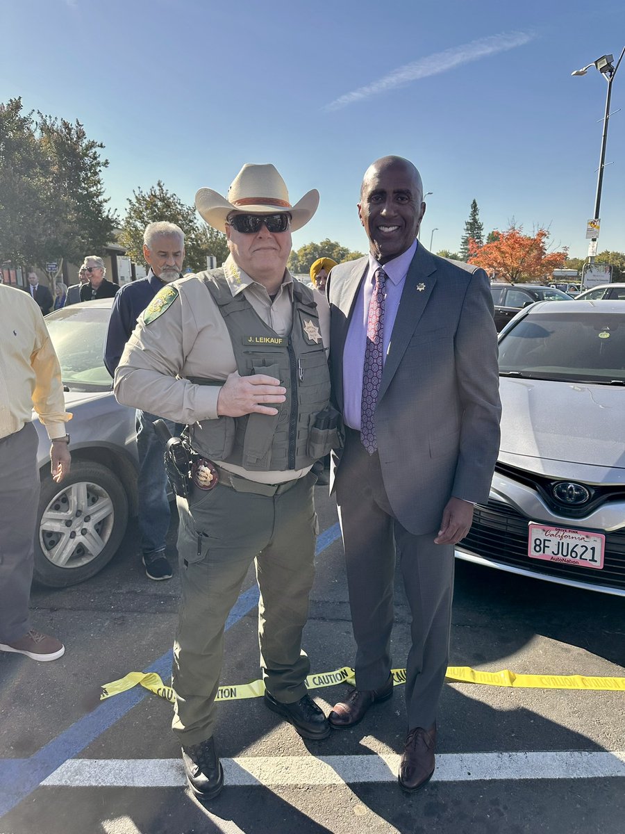 SheriffJCooper's tweet photo. I joined local leaders and community members at a press conference this morning in support of Prop 36. This measure takes a strong stance on crime while helping undo the damage caused by weak laws in Prop 47. It’s time to restore some common sense back into California, yes on 36! #YESon36