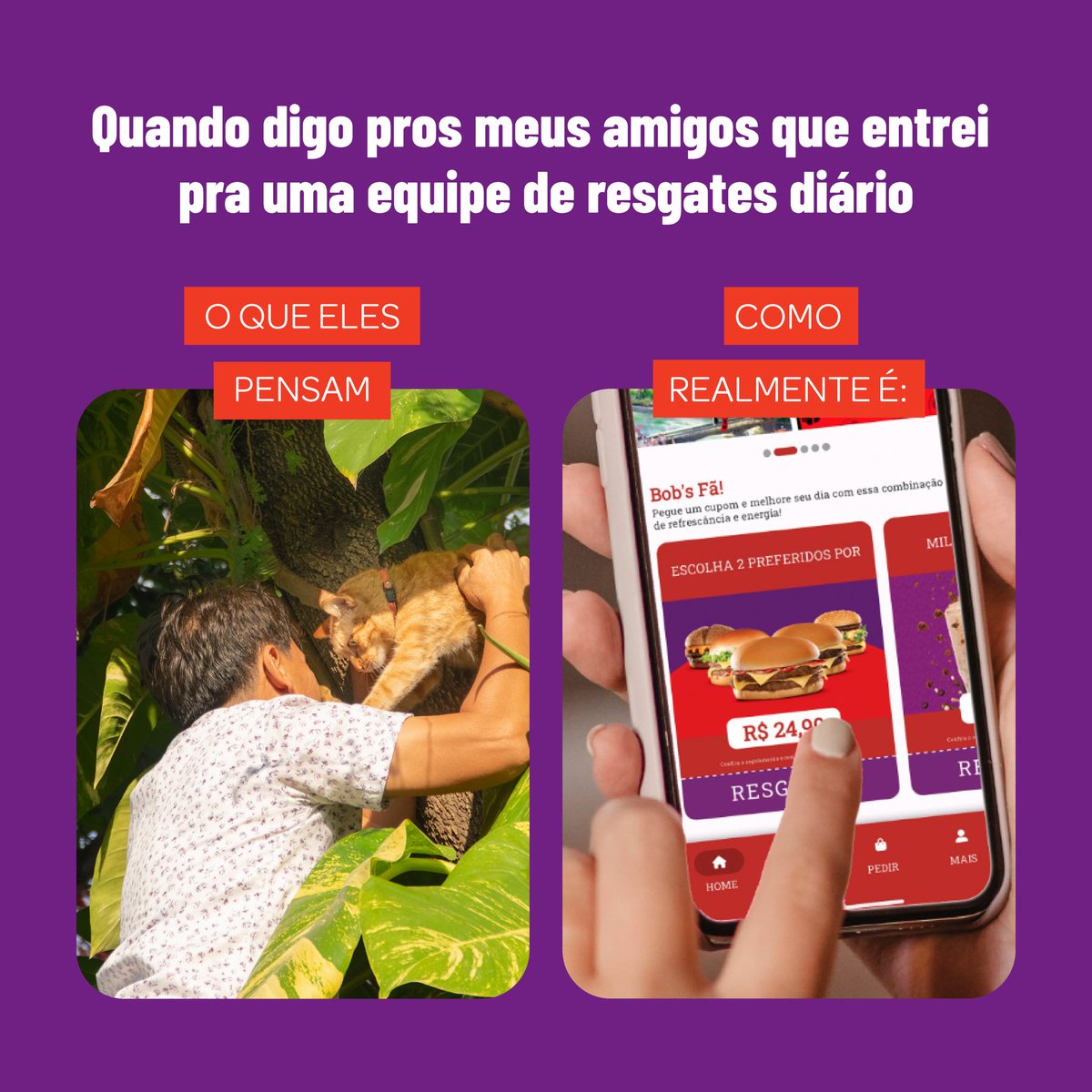 Ainda não resgatou os seus cupons de desconto no Bob´s Fã? Então corre que ainda dá tempo 👉🏼 onelink.to/weutv6