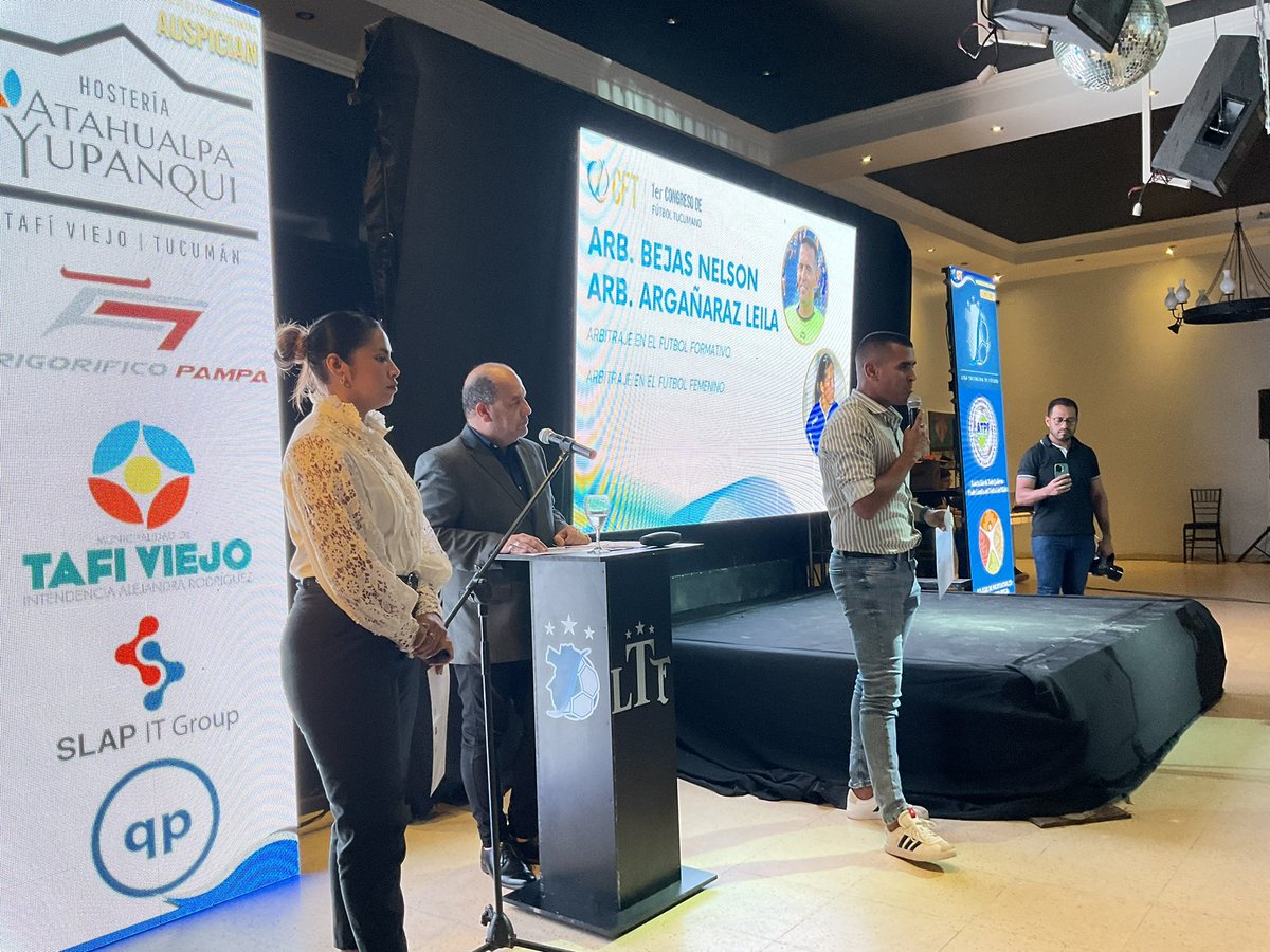 CongFutbolTuc's tweet photo. #1erCongresoDeFutbolTucumano
Disertan el Arb. Nelson Bejas y Arb. Layla Agrañaraz. “Arbitraje en el Futbol formativo. Arbitraje en el Futbol femenino”
@LigaTucumana 
@atpfna https://t.co/gCRnmVi205