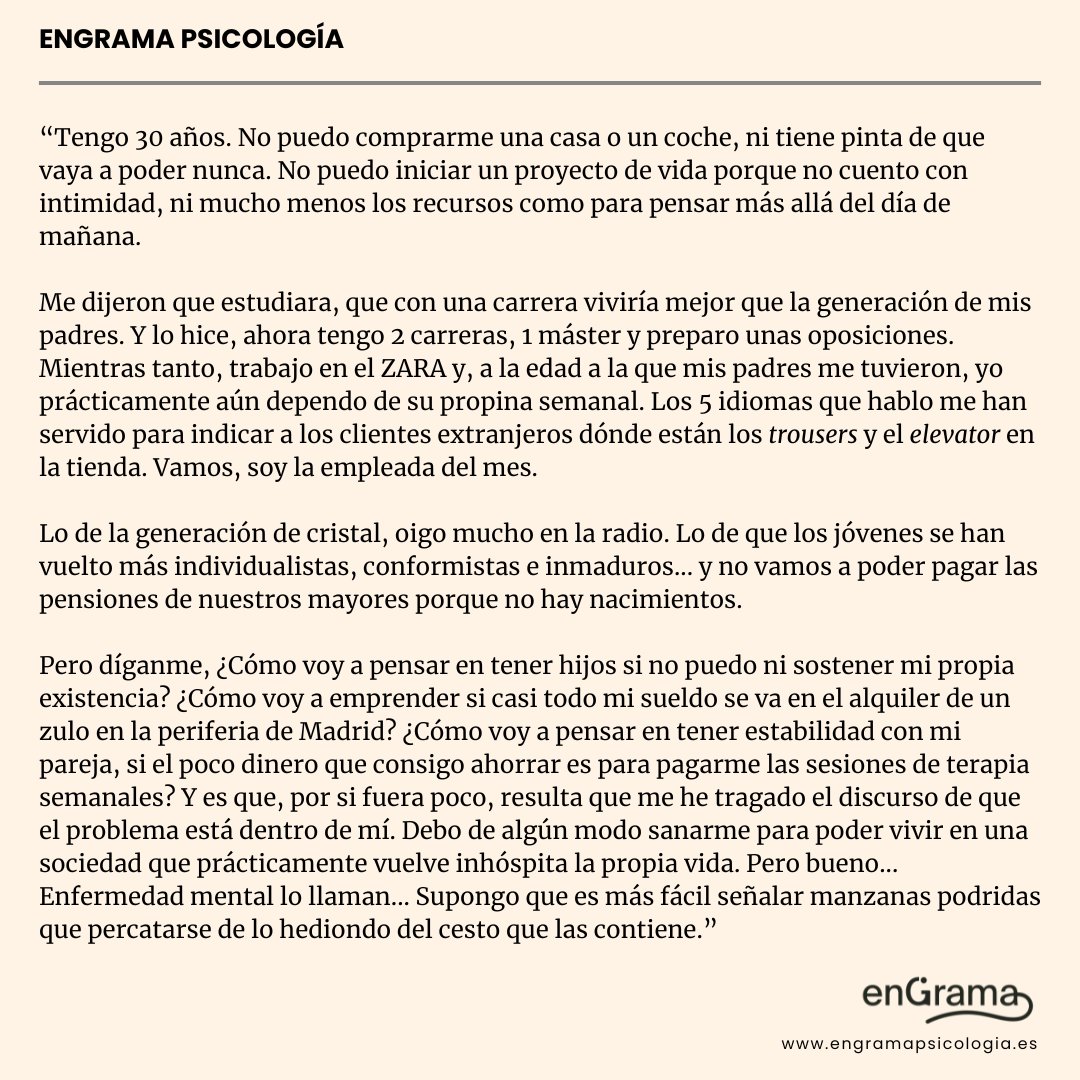 "Supongo que es más fácil señalar manzanas podridas que percatarse de lo hediondo del cesto que las contiene"
