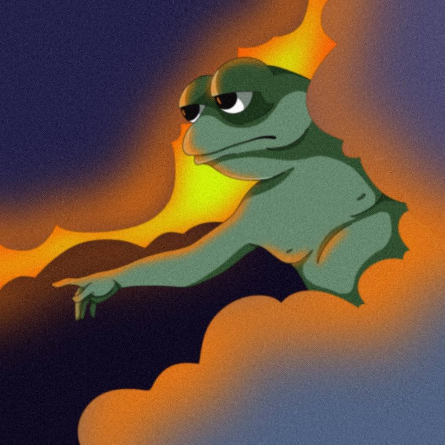 Frugsolana's tweet photo. Reaching beyond the clouds, no limits in sight. 🐸🔥🚀
$FRUG https://t.co/ruabRByXzK