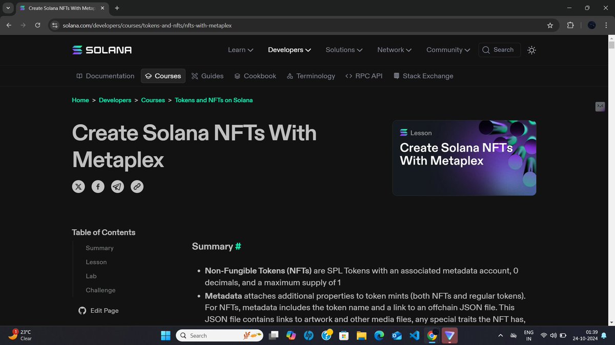 yashvardhandho3's tweet image. - Learned about token burning 🔥
- Explored creating NFTs and related concepts 🖼️
- Practiced React ⚛️
- Improved skills in Tailwind CSS 🎨
@kirat_tw
#DailyGrind #NFTs #ReactDev #SOL #Solana #Web3