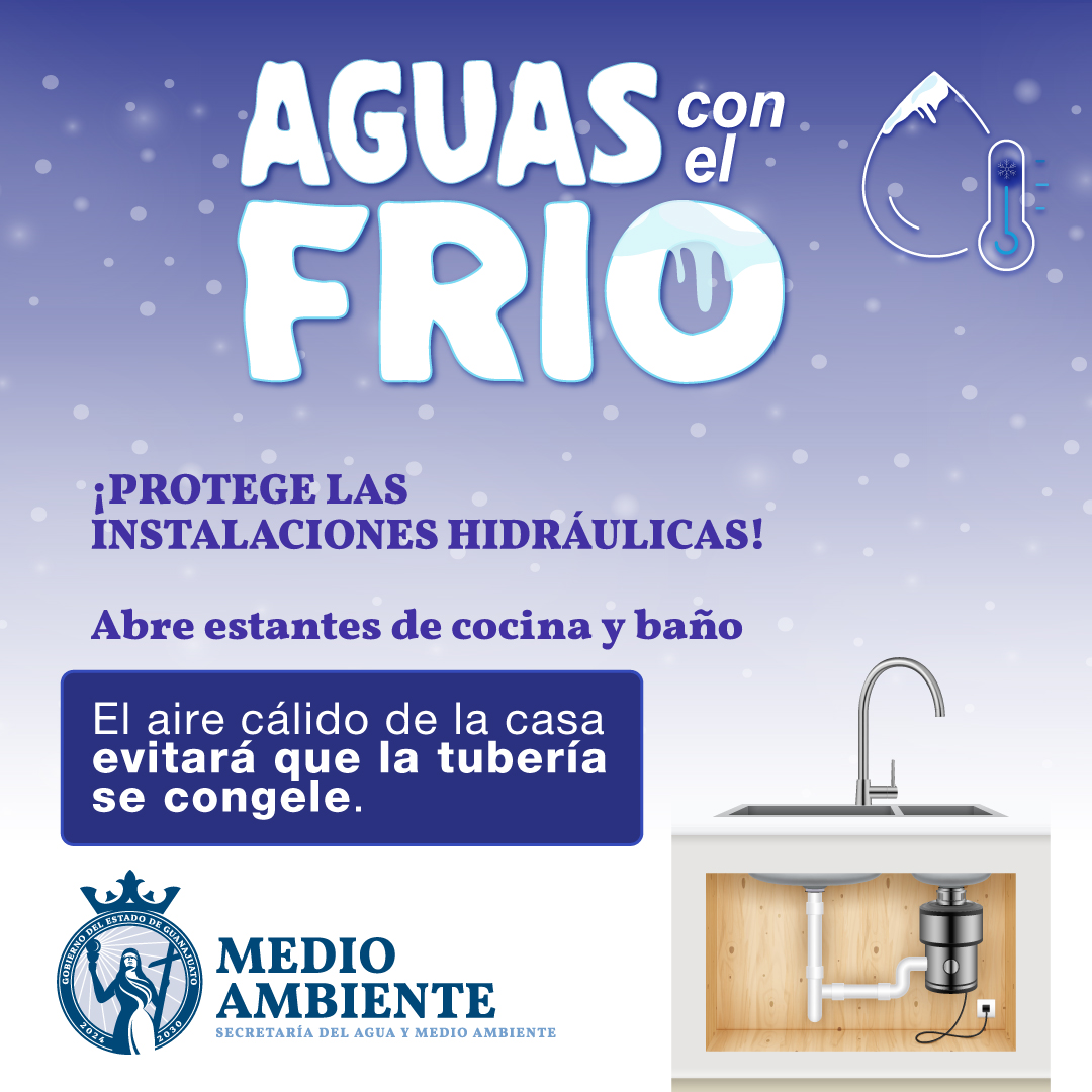 Abrir estantes de cocina y baño es una medida simple pero efectiva para mantener la tubería del interior del baño y la cocina a una temperatura promedio y proteger las tuberías del frío. ❄️👇