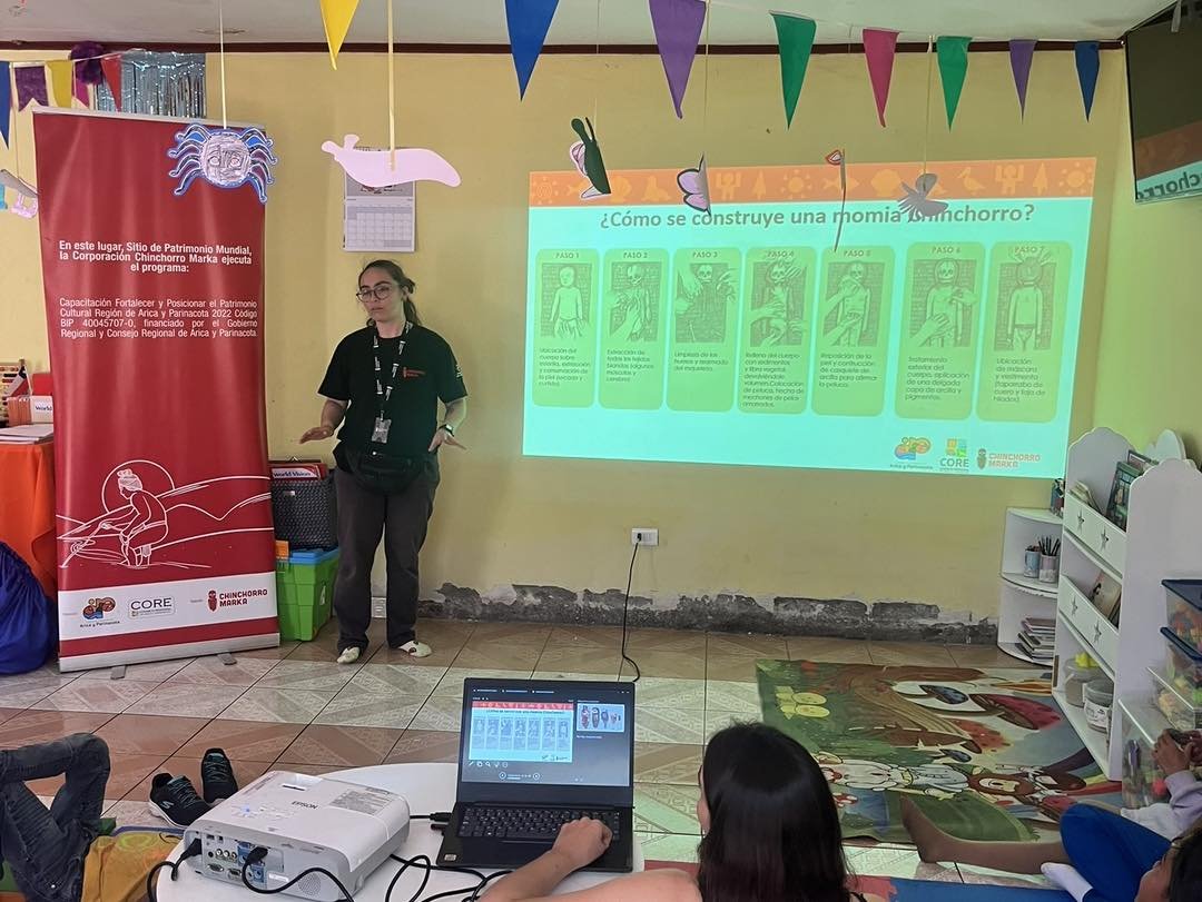 ChinchorroMarka's tweet photo. #Arica - Las niñas y niños del programa Espacios Temporales de Aprendizaje de @WorldVisionCHL recibieron la introducción al patrimonio de la #CulturaChinchorro realizado por nuestro equipo, esto con el fin de conocer más de cerca el patrimonio de la región. https://t.co/FY1kqhLzBk