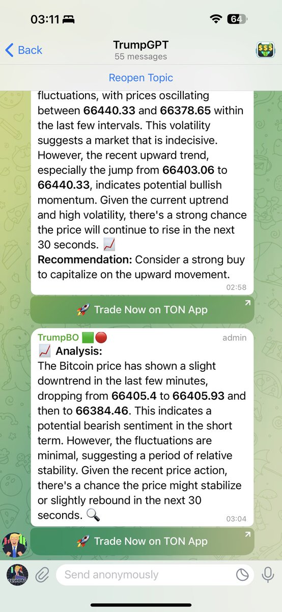 RaidenTrade's tweet photo. #TrumpBO GPT bot analysis
https://t.co/7sTzmq3vms
Join here for in depth Bitcoin price analysis which can provide you great support on trading at @TrumpBOtrading
✅ TrumpBO app: https://t.co/dympGyOzDV
✅ Sign up: https://t.co/0Kaswv4LxT https://t.co/GhBOLqRLTU