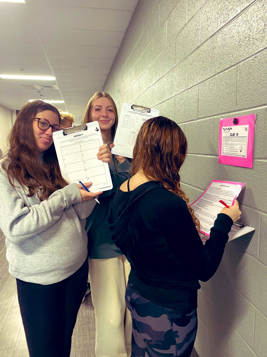 Who did it? Was it Professor E. Coli on the patio with undercooked chicken?  I love this food safety resource from twinsandteaching.com.  It’s perfect for vertical learning on our new magnetic install.