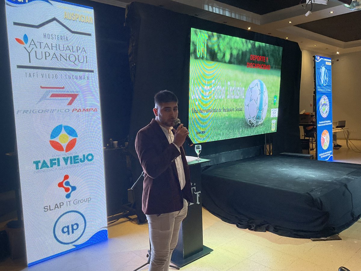 CongFutbolTuc's tweet photo. #1erCongresoDeFutbolTucumano
Diserta el Prof. Carlos Rivero y David Borquez. “Futbol Inclusivo”
@LigaTucumana 
@atpfna 
#FutbolInclusivo https://t.co/tIjs0YPdBc