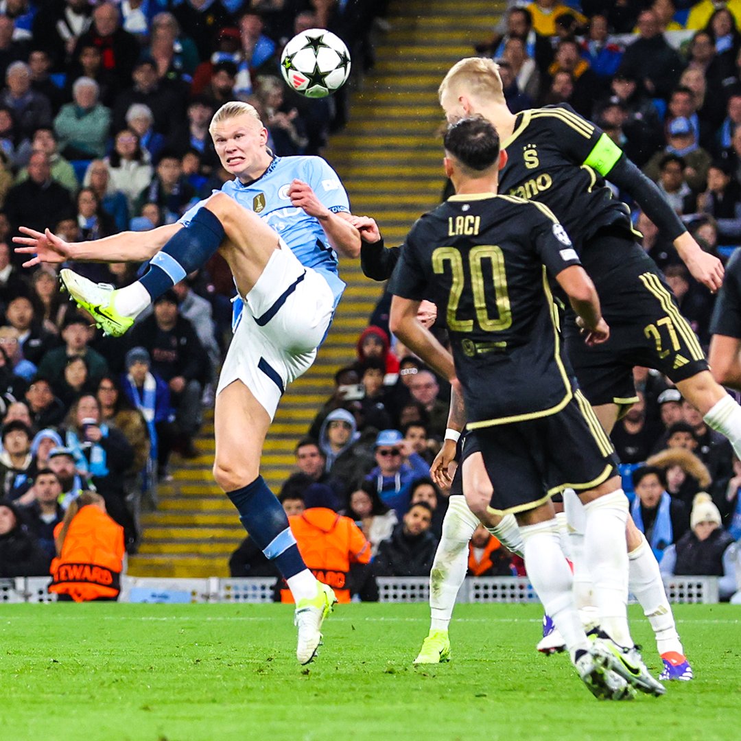TERMINATOR: Erling Haaland defies physics to score wonder goal as Man City run riot again over Sparta Prague