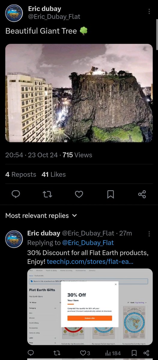 Hmmm flatearth deffo is not a con to take money off gullible people....
O don't forget to buy some stuff...

Fml
#gottalietoflerf