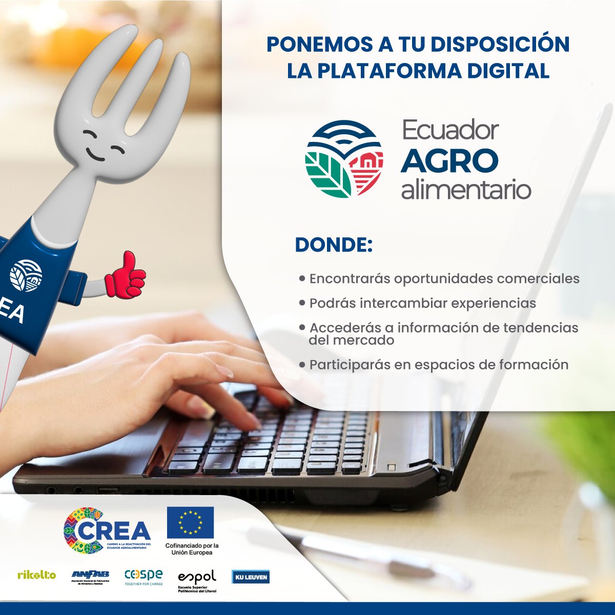 ANFAB_Ec's tweet photo. Falta 1 día para la Plataforma Digital Ecuador Agroalimentario  

Este nuevo entorno digital permitirá la interconexión de actores clave del sector, creando redes de colaboración y aprovechando servicios innovadores que impulsan el desarrollo agroalimentario de manera inclusiva. https://t.co/2Wex9DWL6R
