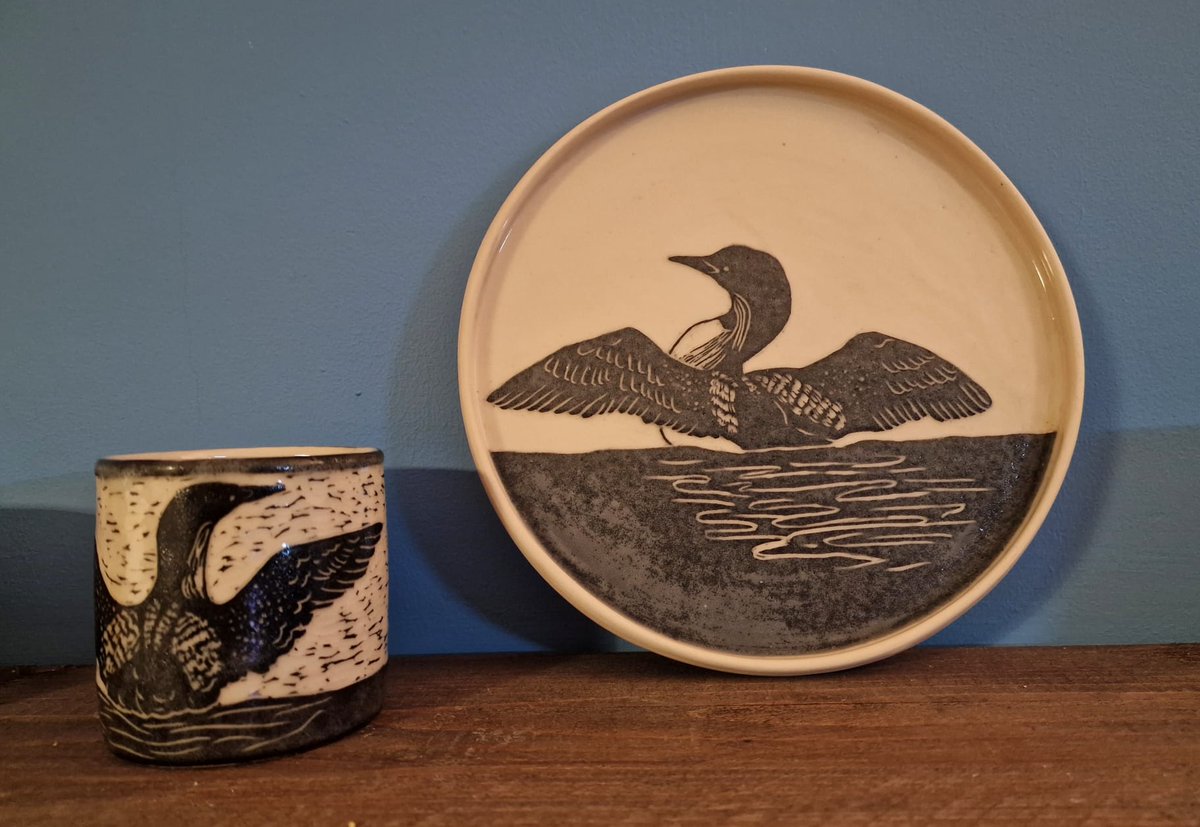 A set of Black-throated Divers, inspired by seeing them on Scottish lochs earlier this year. A design that was very enjoyable to carve.